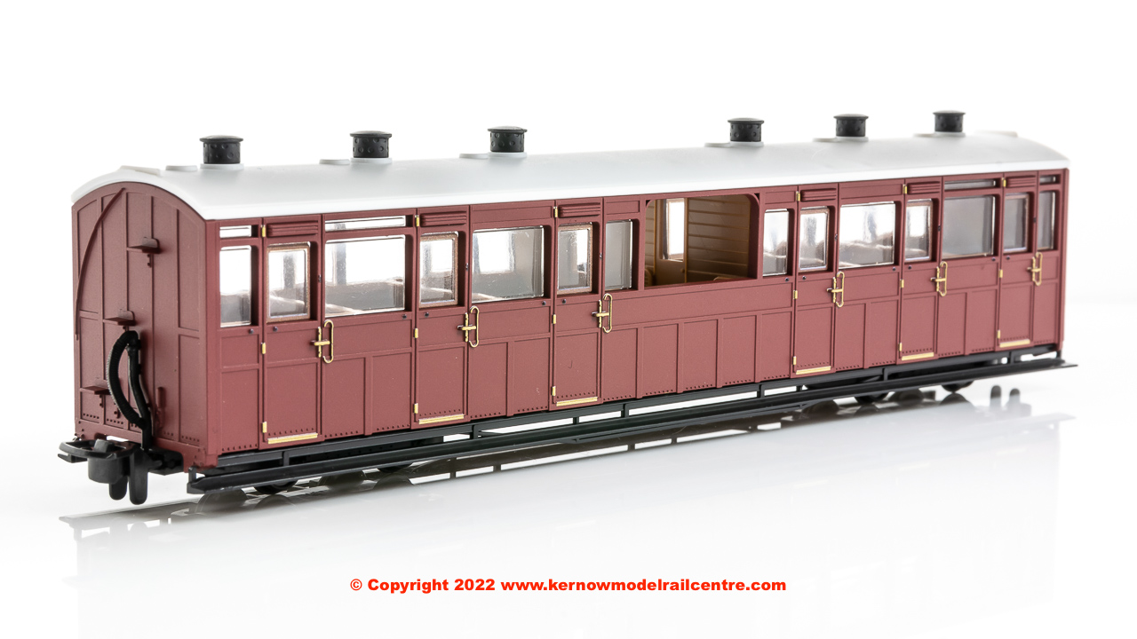GR-450U Peco Lynton and Barnstaple Central Observation Coach In Indian Red Unlettered